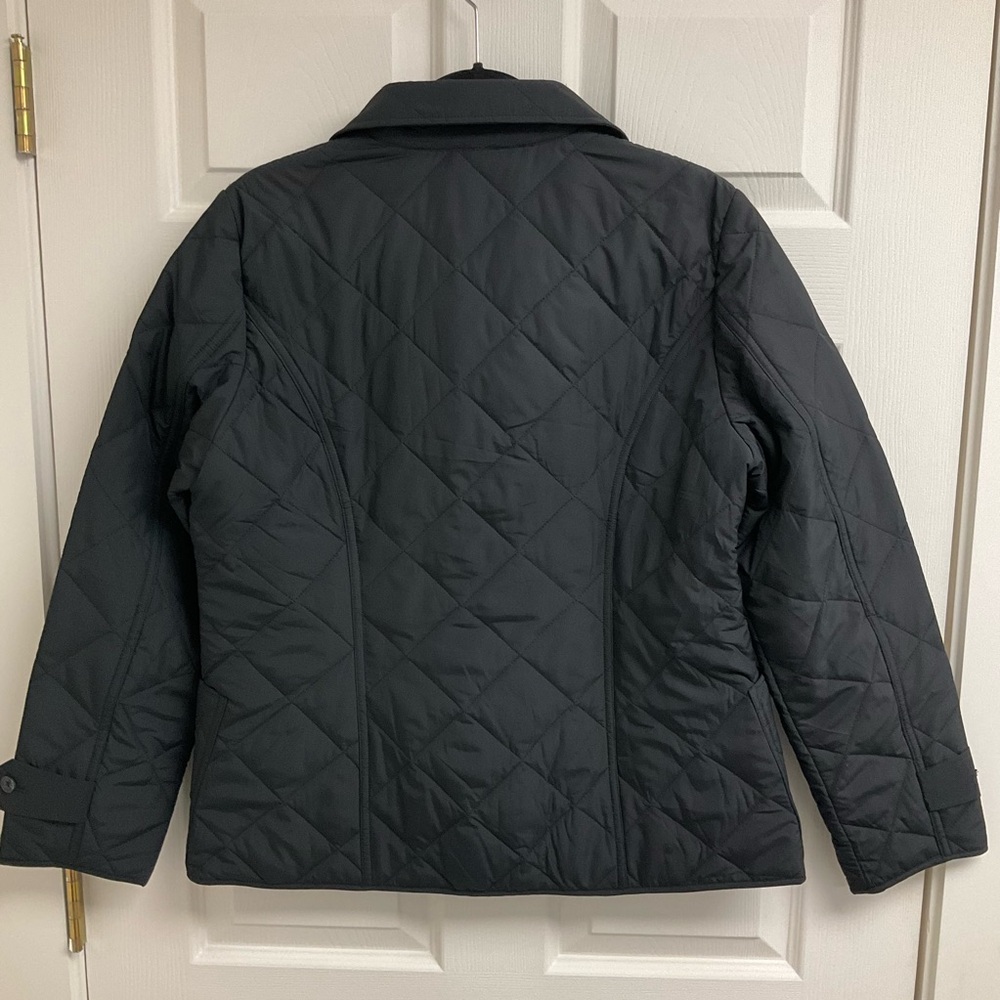 Brooks Brothers Black Lightweight Women's Large Western Diamond-Quilted Jacket - Picture 4 of 14